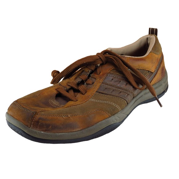 Skechers Other - SKECHERS Sz 12 Sneaker Brown Leather Men Lace‎ Up Relaxed Fit Medium